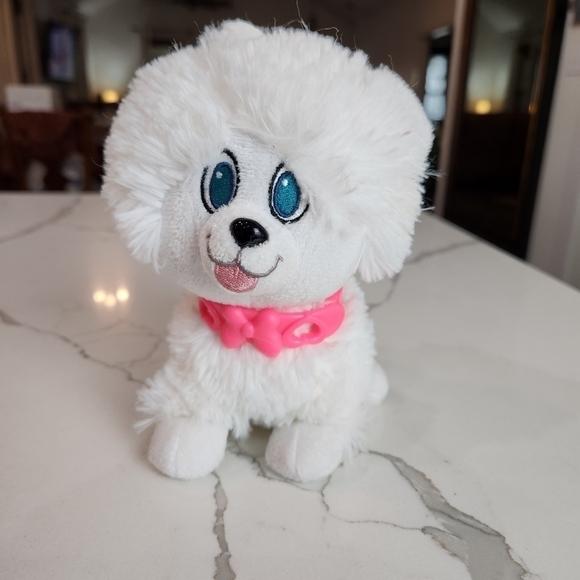DISNEY Just Play Minnies Happy Helpers Snowpuff White Poodle Dog Plush 7" - Picture 1 of 7